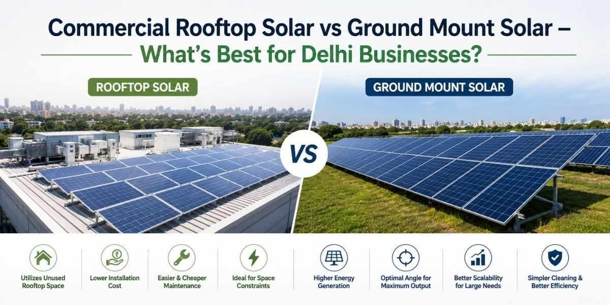 Commercial Rooftop Solar vs Ground Mount Solar – What's Best for Delhi Businesses?
